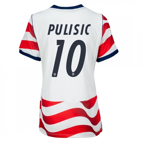 Stroje piłkarskie Stany Zjednoczone Christian Pulisic #10 Koszulka Podstawowej dla damskie MŚ 2026 Krótki Rękaw